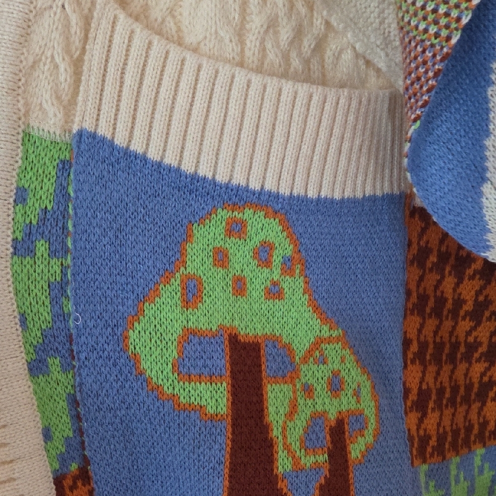 PATCHWORK Multicolor Cardigan - Picture 5 of 9